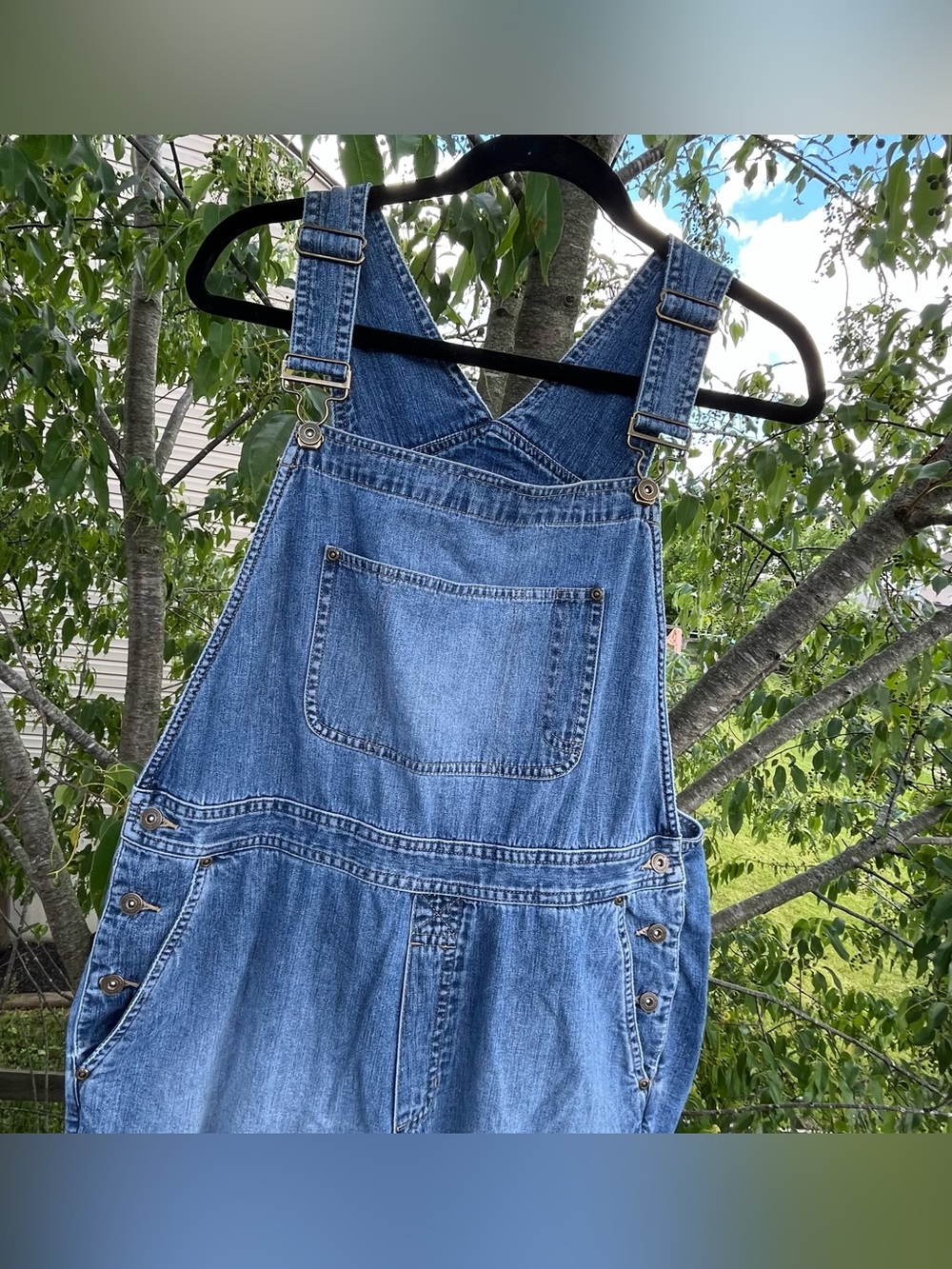 Vintage Y2K Liz Claiborne Lizwear Denim Bib Overalls Size 12 - Picture 2 of 7